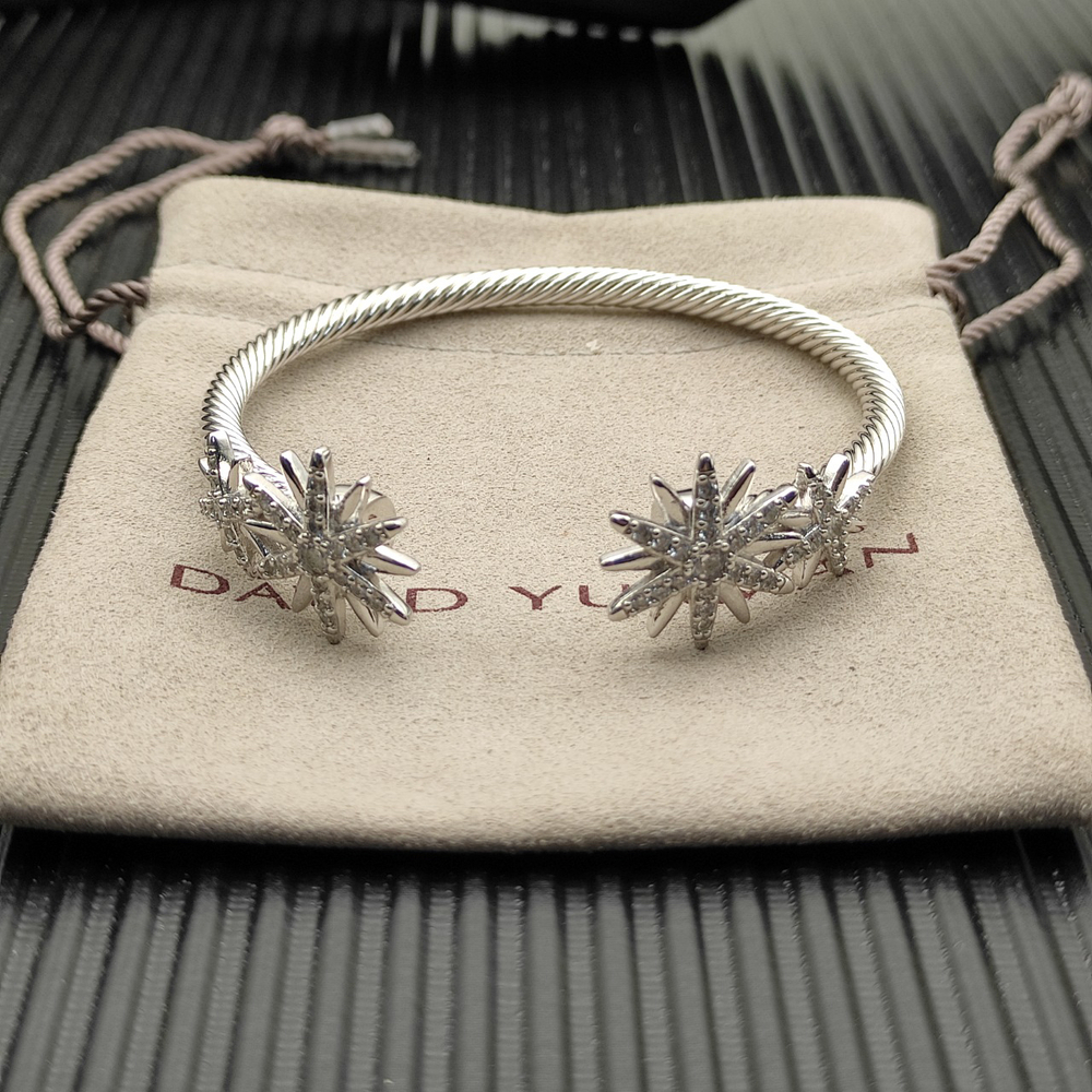 David Yurman 4mm Silver Starry Sky bracelet